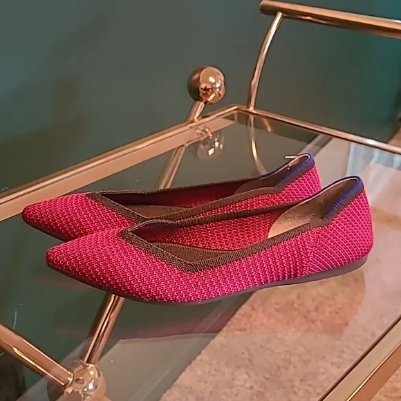 ROTHY'S magenta knit flats